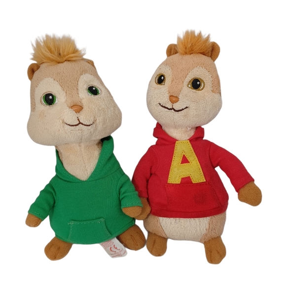 TY Beanie Babies Theodore & Alvin and the Chipmunks Bean Plush 6" Toy 2010 2011
